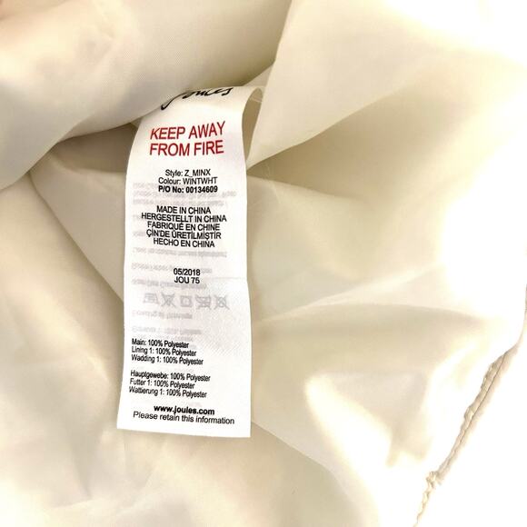 Joules Womens's Quilted Ivory Vest Gilet Pockets Sz 14 Preppy Equestrian Puffer - Picture 11 of 11